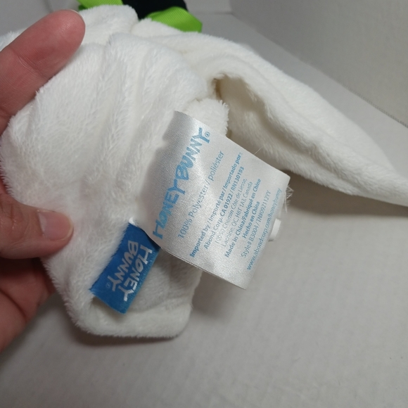 Honey Bunny Lovey Security Blanket Zebra  XOXOX  White Black Soft Clean - Picture 4 of 8